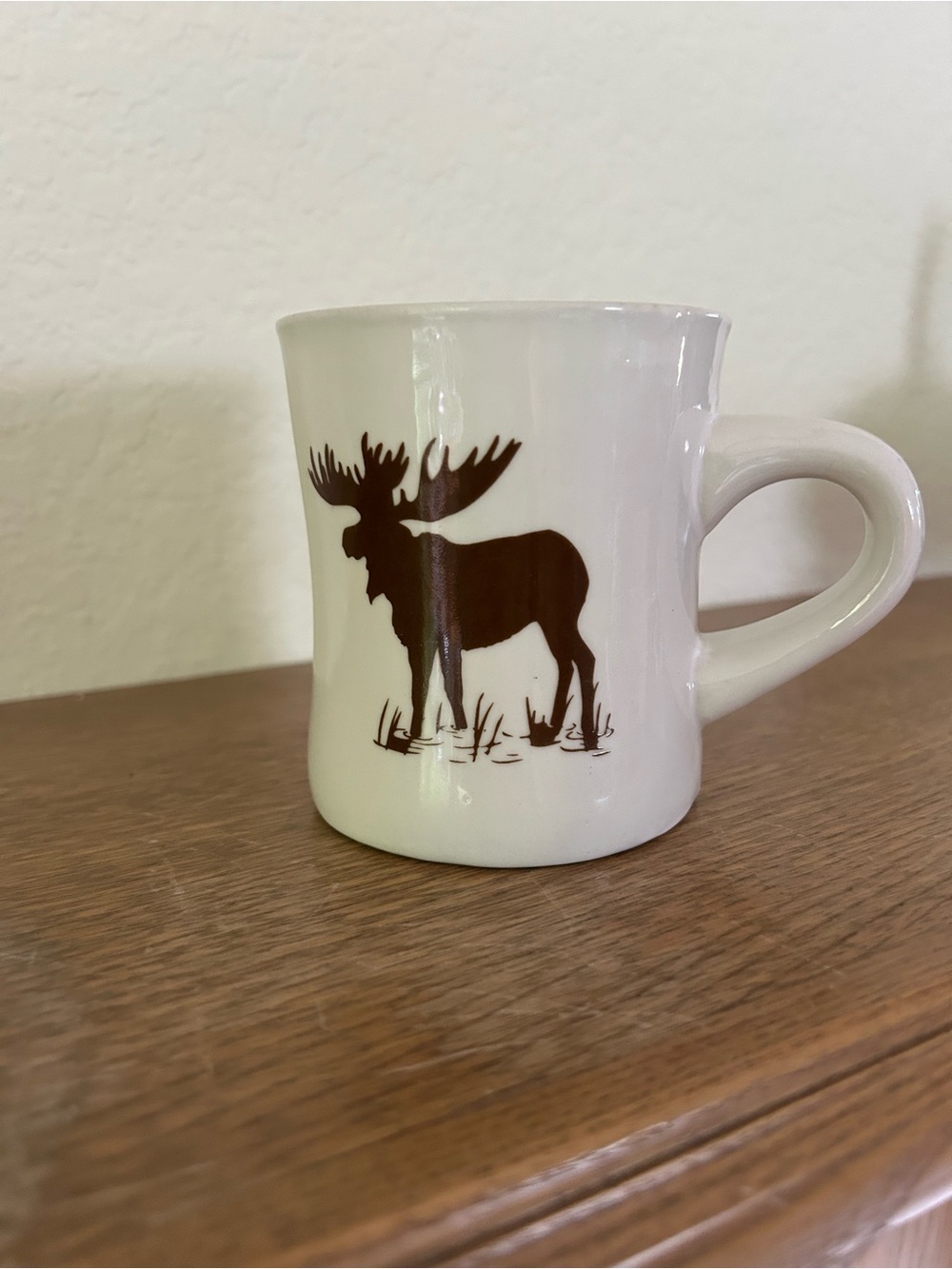 Diner mug White Ceramic Moose Mug -